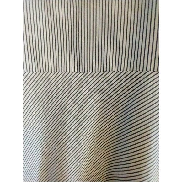 STUDIO 1886 Blue White Pinstripe Asymmetrical Hem Blouse Tunic - XL (16) - Picture 3 of 7